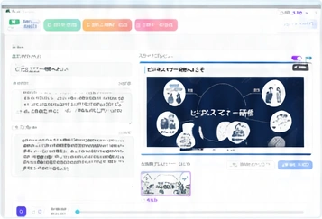 AIスタジオのコンテンツ制作画面